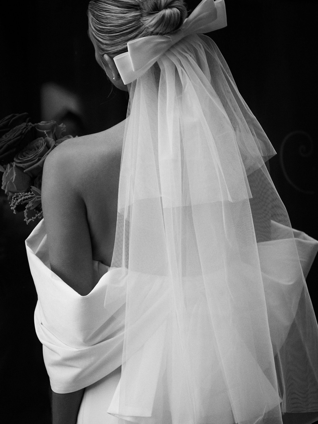 Satin Bow Mini Bridal Veil